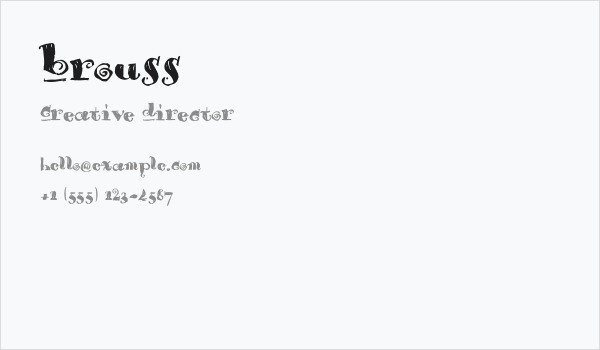 Brouss Business Card
