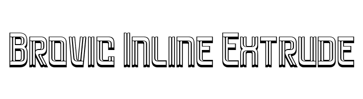 Brovic Inline Extrude  font caratteri gratis