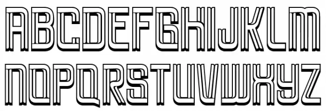 Brovic Inline Extrude Caratteri MAIUSCOLE