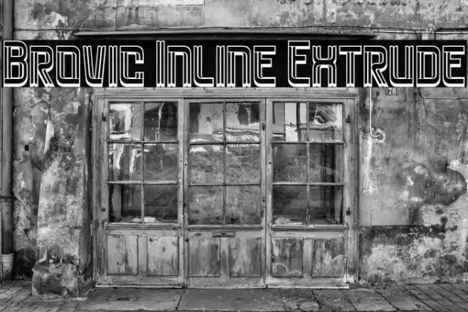 Brovic Inline Extrude フォント examples