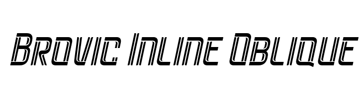 Brovic Inline Oblique  font caratteri gratis
