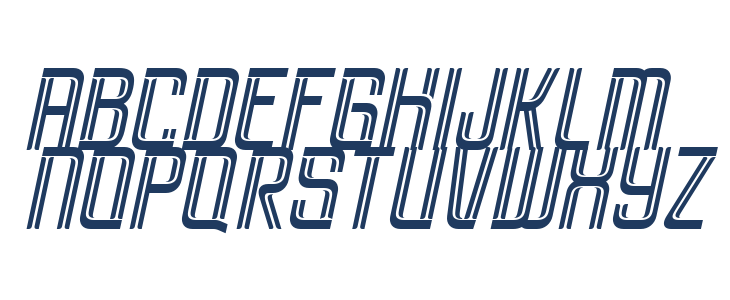 Brovic Inline Oblique Uppercase