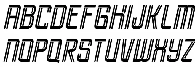 Brovic Inline Oblique Caratteri MAIUSCOLE