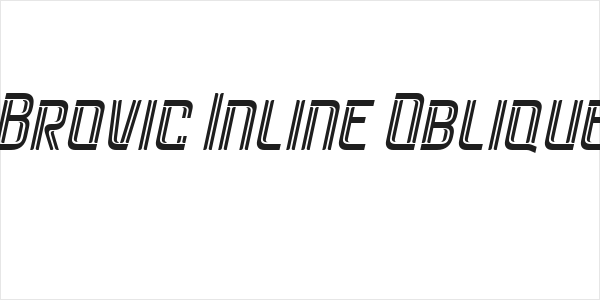 Brovic Inline Oblique Logo