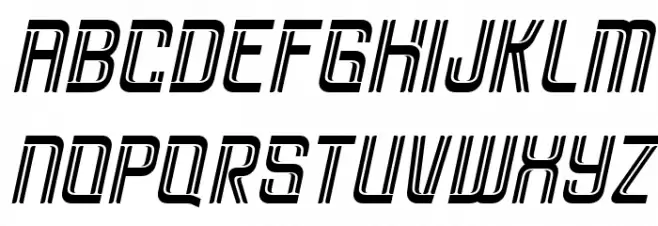 Brovic Inline Oblique Caratteri MINUSCOLO