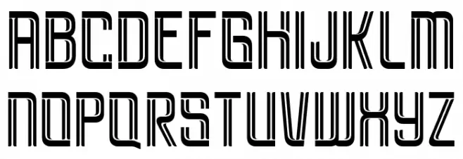 Brovic Inline 字体 大写