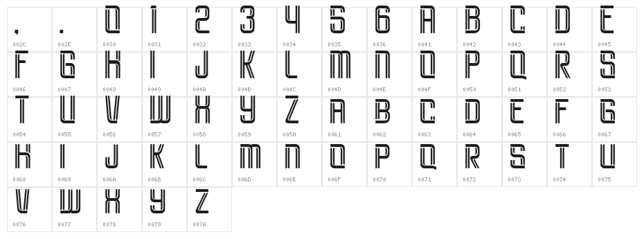Brovic Inline Character Map
