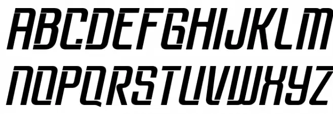 Brovic Oblique 字体 大写