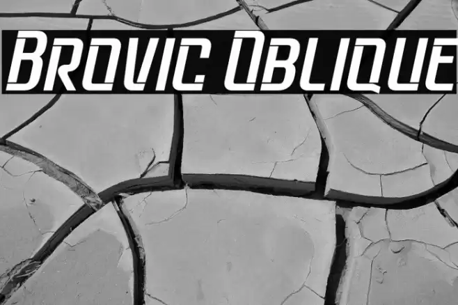 Brovic Oblique Schriftart examples