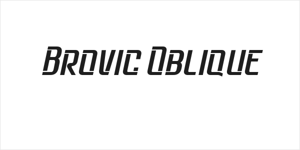 Brovic Oblique Logo