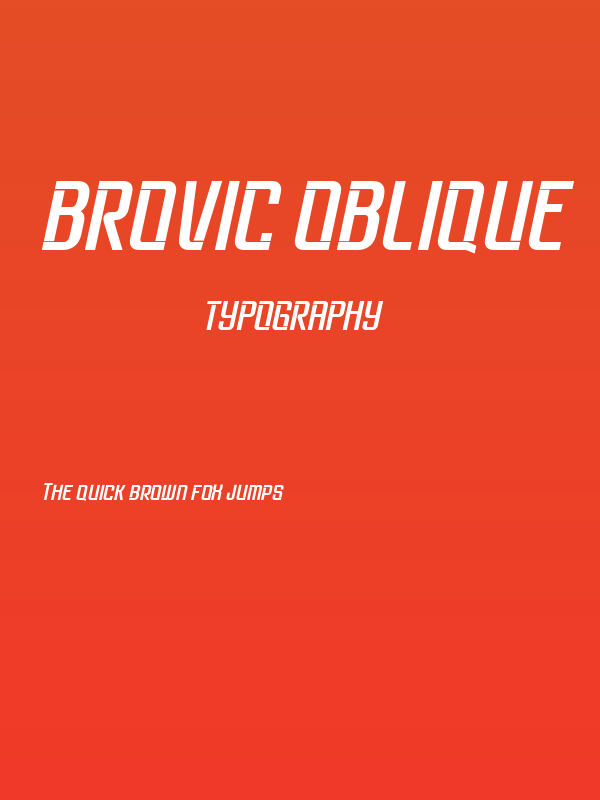 Brovic Oblique Poster