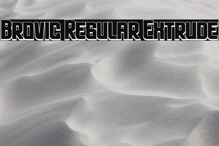 Brovic Regular Extrude Caratteri examples