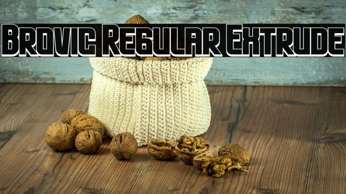 Brovic Regular Extrude Caratteri examples