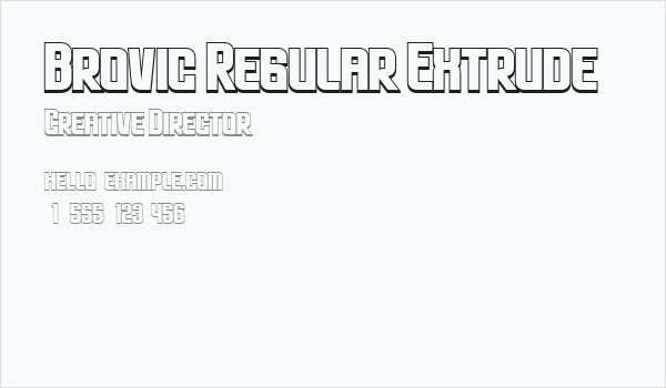 Brovic Regular Extrude Business Card