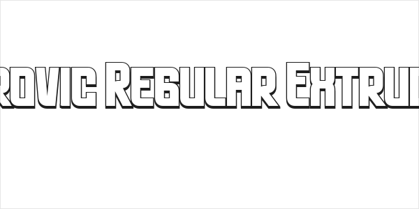 Brovic Regular Extrude Logo