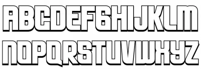 Brovic Regular Extrude Caratteri MINUSCOLO