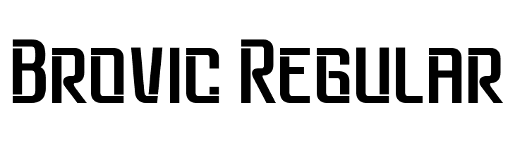 Brovic Regular  font caratteri gratis
