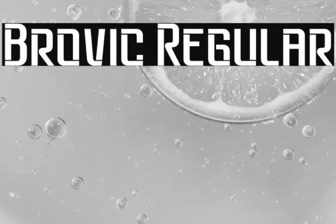 Brovic Regular Schriftart examples