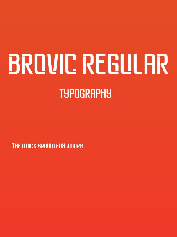 Brovic Regular Poster