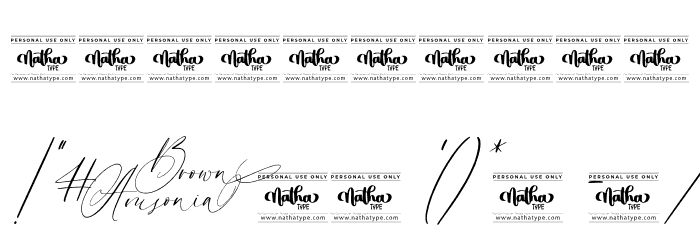 Brown Amsonia Font OTHER CHARS