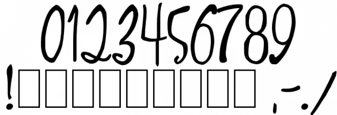 Brown Bag Font OTHER CHARS