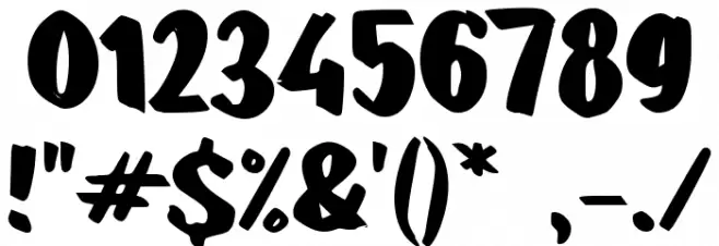 Brown Bag Font OTHER CHARS