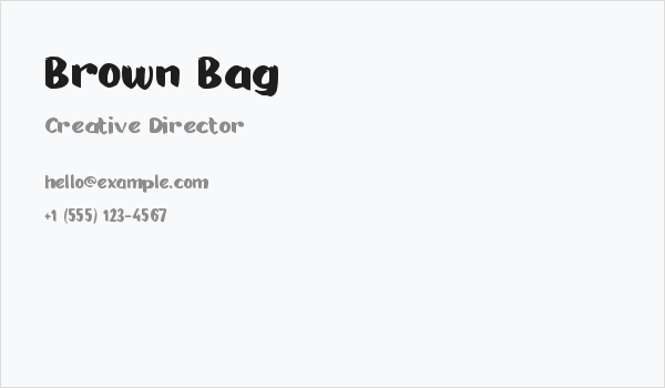Brown Bag Business Card