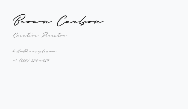 Brown Carlson Business Card