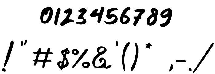 Brown Choco Font OTHER CHARS