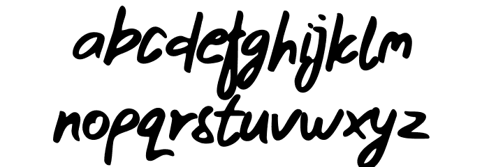 Brown Choco Font LOWERCASE