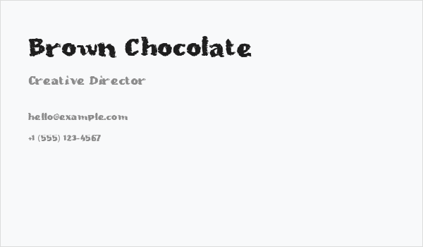 Brown Chocolate Business Card