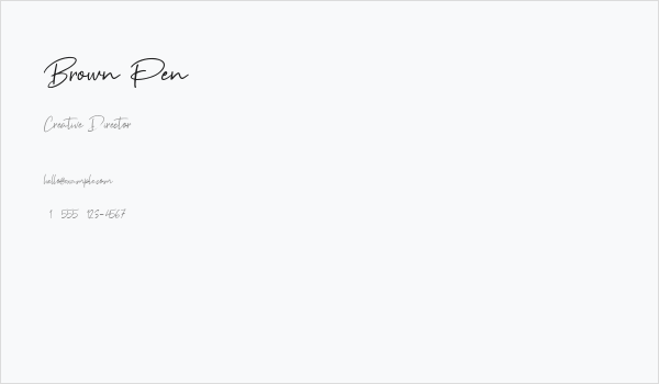 Brown Pen Business Card