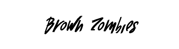 Brown Zombies  Frei Schriftart Herunterladen