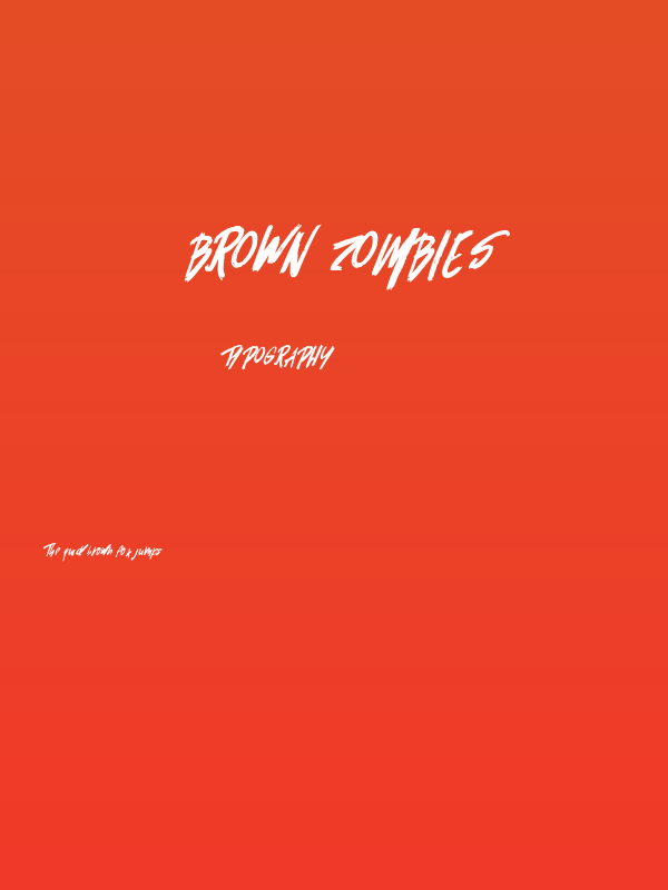 Brown Zombies Poster