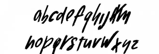 Brown Zombies Font LOWERCASE