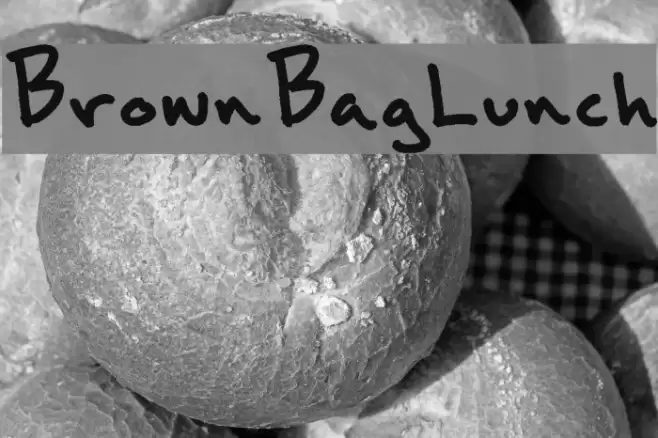 BrownBagLunch Font examples