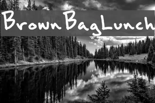 BrownBagLunch Font examples