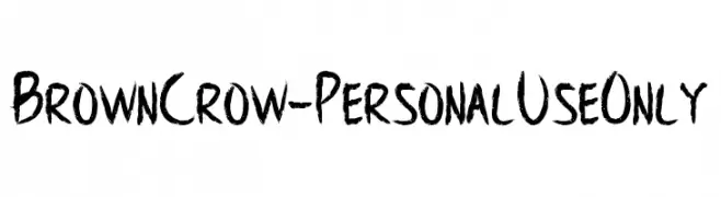 BrownCrow - Personal Use Only  フリーフォントのダウンロード