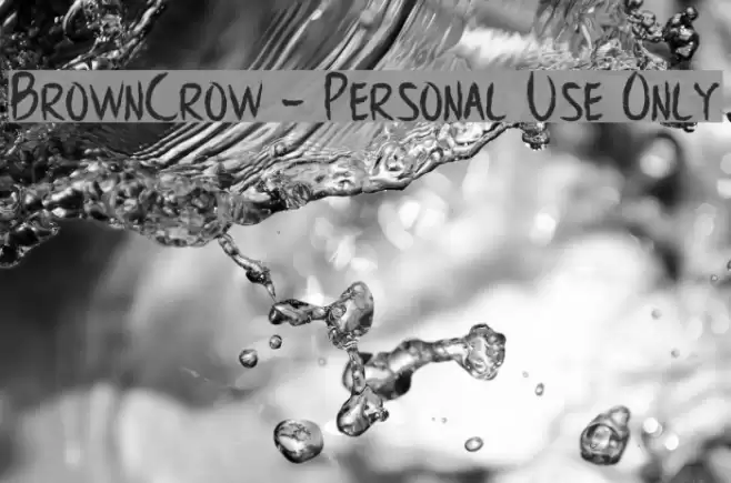 BrownCrow - Personal Use Only Font examples