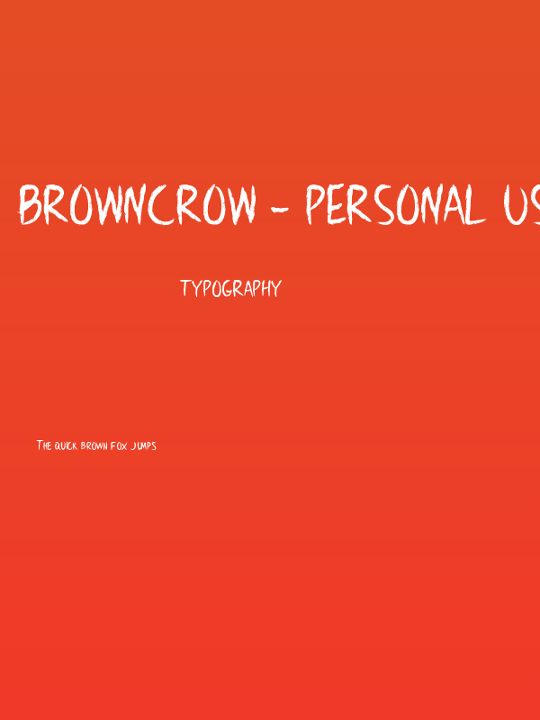 BrownCrow - Personal Use Only Poster