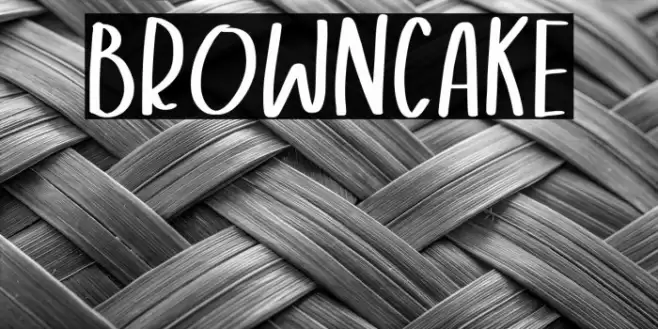 Browncake Font examples
