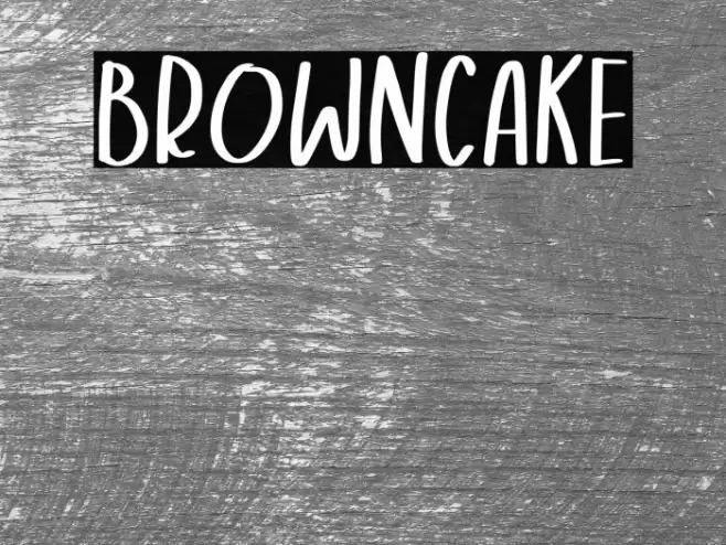 Browncake Font examples