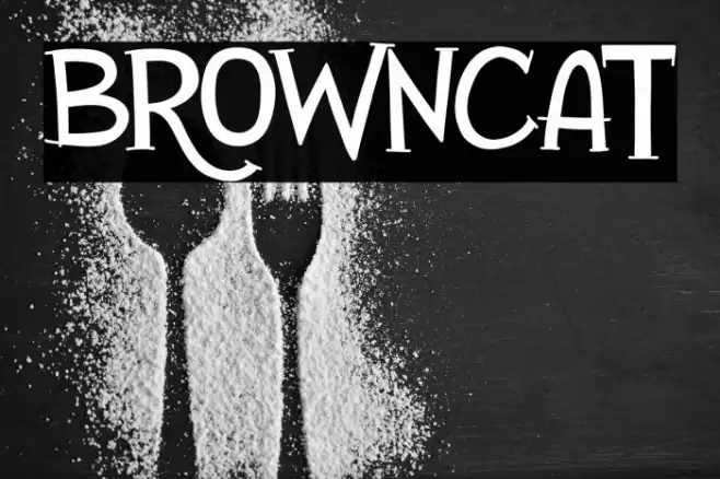 Browncat Schriftart examples