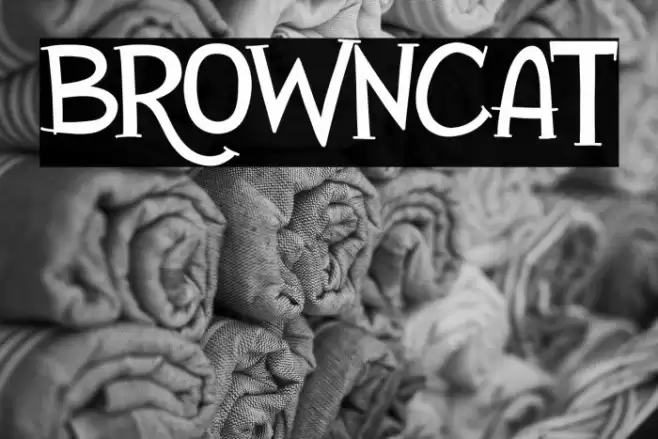 Browncat Schriftart examples