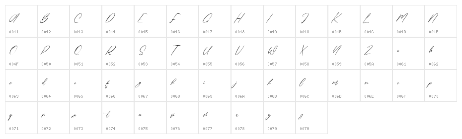 Brownfauks Free Regular Character Map