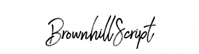 Brownhill Script  フリーフォントのダウンロード
