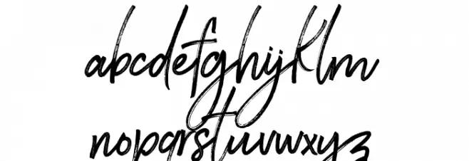 Brownhill Script フォント 小文字