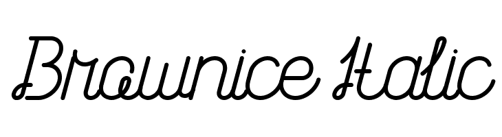 Brownice Italic  font caratteri gratis