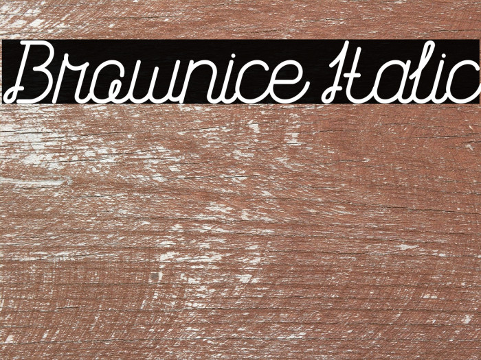 Brownice Italic Example 2