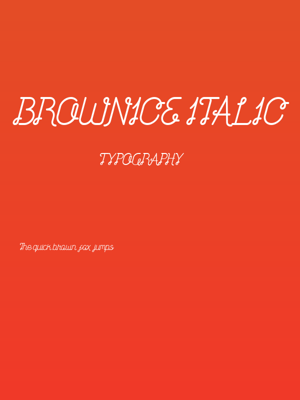 Brownice Italic Poster